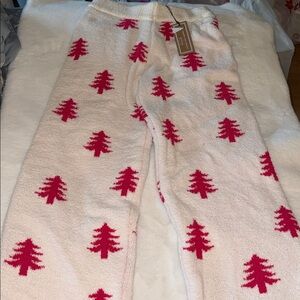 Cupcakes and cashmere Christmas pink tree, fuzzy lounge pants 🌲